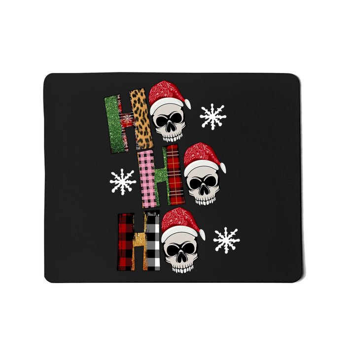 Ho Ho Ho Santa XMas Skulls Mousepad