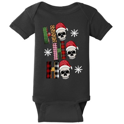 Ho Ho Ho Santa XMas Skulls Baby Bodysuit