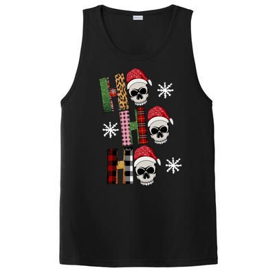 Ho Ho Ho Santa XMas Skulls PosiCharge Competitor Tank