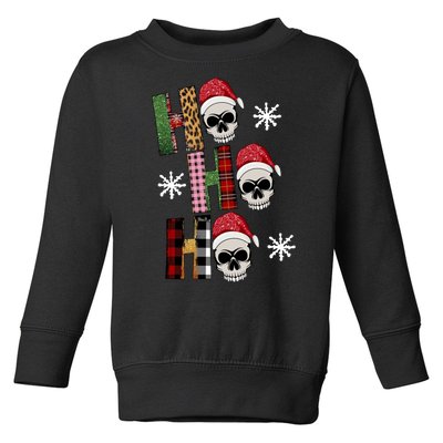 Ho Ho Ho Santa XMas Skulls Toddler Sweatshirt