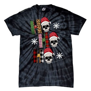 Ho Ho Ho Santa XMas Skulls Tie-Dye T-Shirt