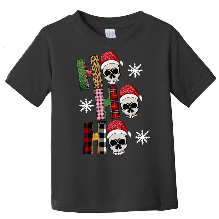 Ho Ho Ho Santa XMas Skulls Toddler T-Shirt