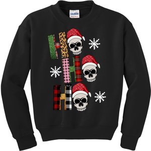 Ho Ho Ho Santa XMas Skulls Kids Sweatshirt