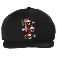 Ho Ho Ho Santa XMas Skulls Wool Snapback Cap