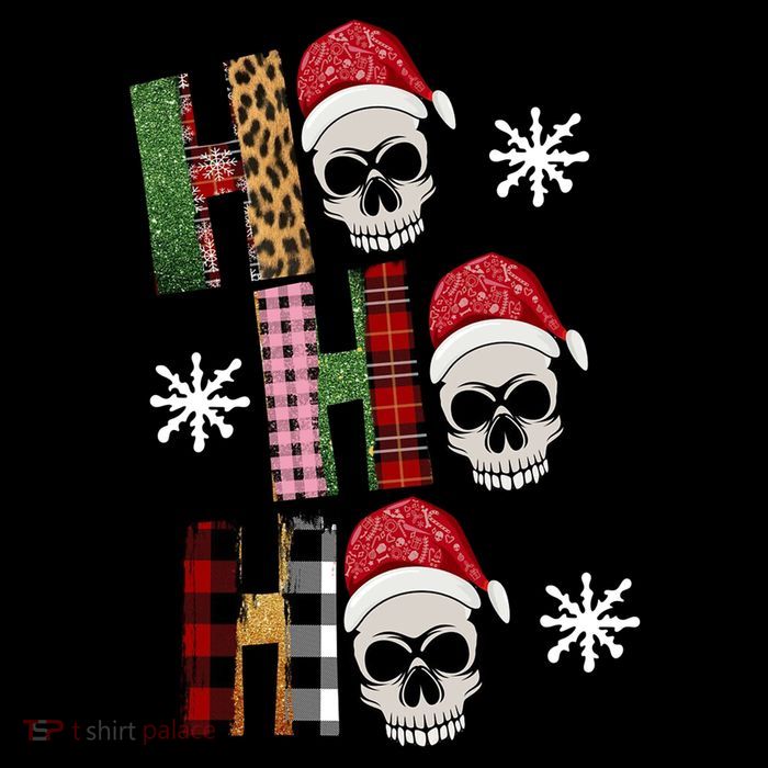Ho Ho Ho Santa XMas Skulls Wool Snapback Cap