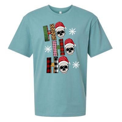 Ho Ho Ho Santa XMas Skulls Sueded Cloud Jersey T-Shirt