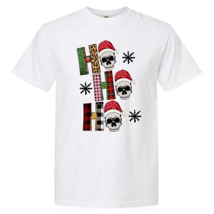 Ho Ho Ho Santa XMas Skulls Garment-Dyed Heavyweight T-Shirt