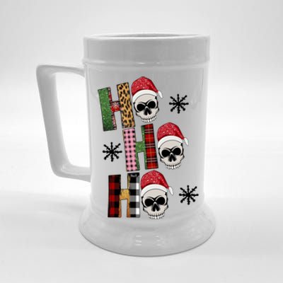 Ho Ho Ho Santa XMas Skulls Beer Stein