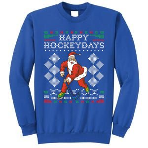 Happy Hockeydays Ice Hockey Player Ugly Christmas Sweater Gift Sweatshirt