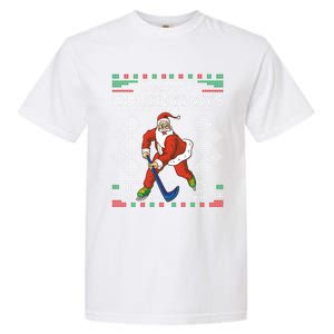 Happy Hockeydays Ice Hockey Player Ugly Christmas Sweater Gift Garment-Dyed Heavyweight T-Shirt