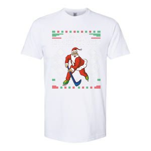 Happy Hockeydays Ice Hockey Player Ugly Christmas Sweater Gift Softstyle CVC T-Shirt