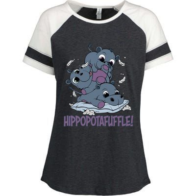 Hippoptafuffle! Enza Ladies Jersey Colorblock Tee