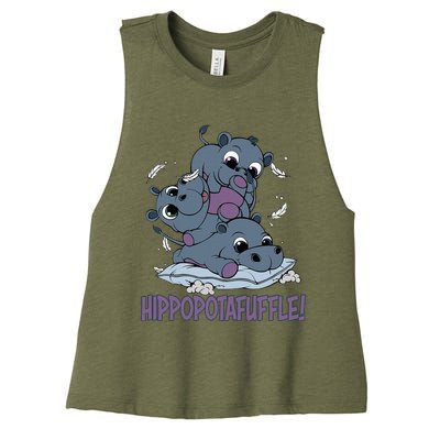 Hippoptafuffle! Women's Racerback Cropped Tank