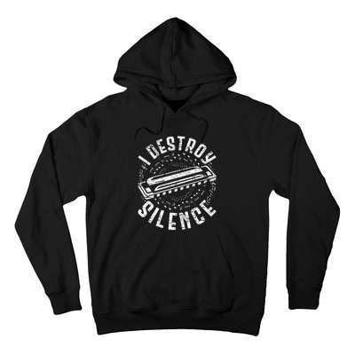 Harmonica Harmonicist I Destroy Silence Hoodie