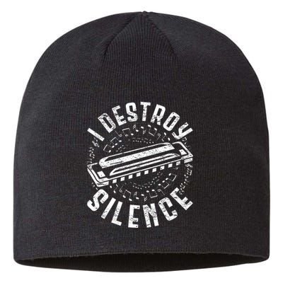 Harmonica Harmonicist I Destroy Silence Sustainable Beanie