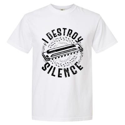 Harmonica Harmonicist I Destroy Silence Garment-Dyed Heavyweight T-Shirt