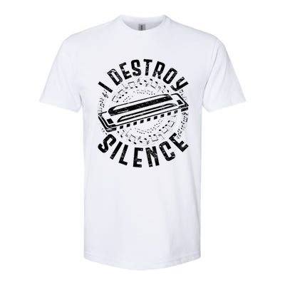 Harmonica Harmonicist I Destroy Silence Softstyle CVC T-Shirt