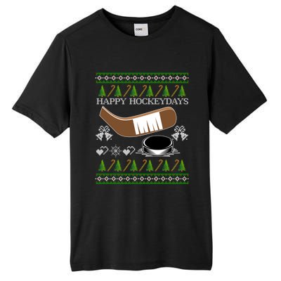 Happy Hockeydays Ice Rink Chistmas Season Great Gift Tall Fusion ChromaSoft Performance T-Shirt