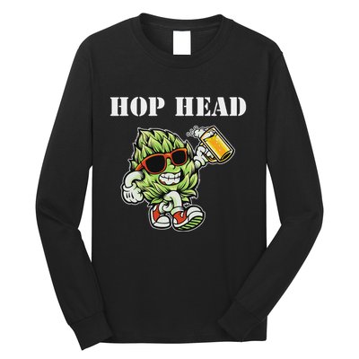 Hop Head Ipa Craft Beer Lover Bier Prost Cheers Long Sleeve Shirt