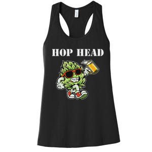 Hop Head Ipa Craft Beer Lover Bier Prost Cheers Women's Racerback Tank