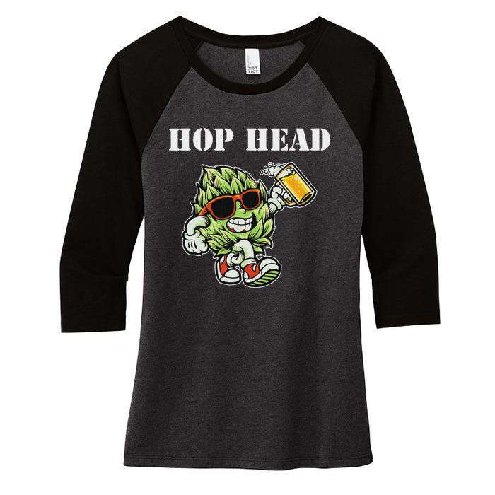 Hop Head Ipa Craft Beer Lover Bier Prost Cheers Women's Tri-Blend 3/4-Sleeve Raglan Shirt