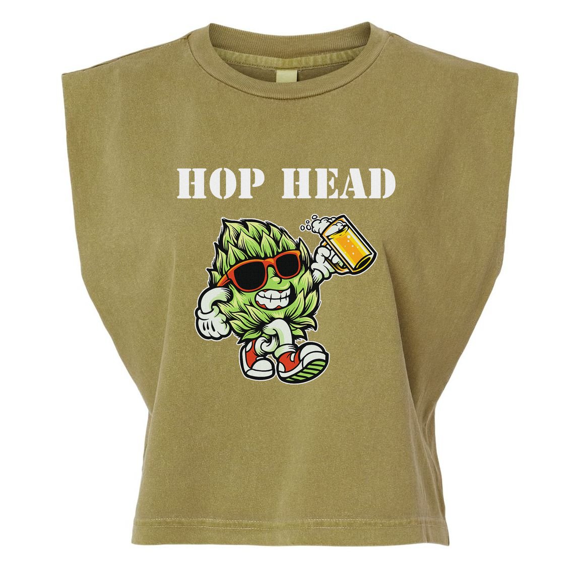 Hop Head Ipa Craft Beer Lover Bier Prost Cheers Garment-Dyed Women's Muscle Tee