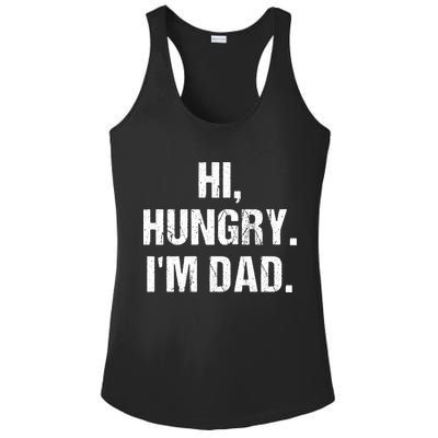 Hi Hungry I'm Dad Ladies PosiCharge Competitor Racerback Tank