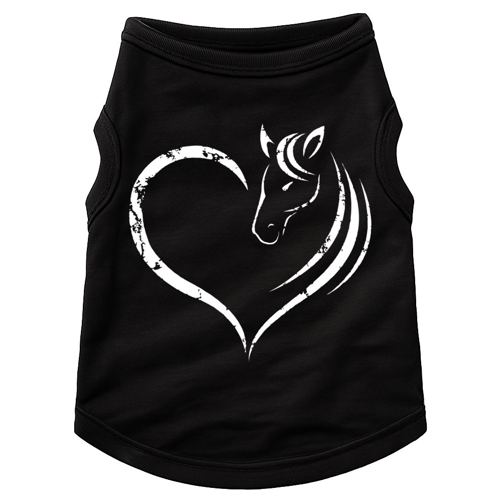 Horse Head Inside Heart Women Ladies Girls Teens Kids Gift Cool Gift Doggie Tank
