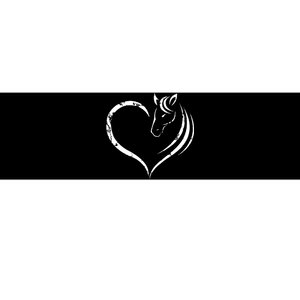 Horse Head Inside Heart Women Ladies Girls Teens Kids Gift Cool Gift Bumper Sticker