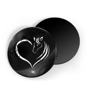 Horse Head Inside Heart Women Ladies Girls Teens Kids Gift Cool Gift Magnet