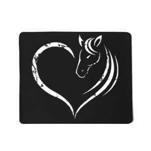 Horse Head Inside Heart Women Ladies Girls Teens Kids Gift Cool Gift Mousepad