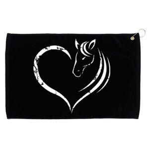 Horse Head Inside Heart Women Ladies Girls Teens Kids Gift Cool Gift Grommeted Golf Towel