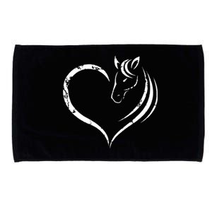 Horse Head Inside Heart Women Ladies Girls Teens Kids Gift Cool Gift Microfiber Hand Towel