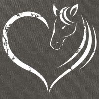 Horse Head Inside Heart Women Ladies Girls Teens Kids Gift Cool Gift Cotton Canvas Backpack