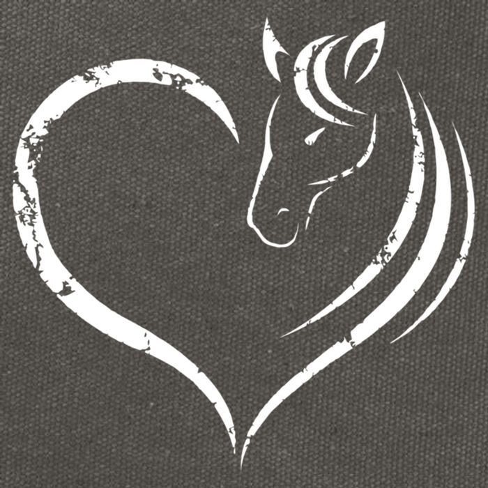 Horse Head Inside Heart Women Ladies Girls Teens Kids Gift Cool Gift Cotton Canvas Backpack