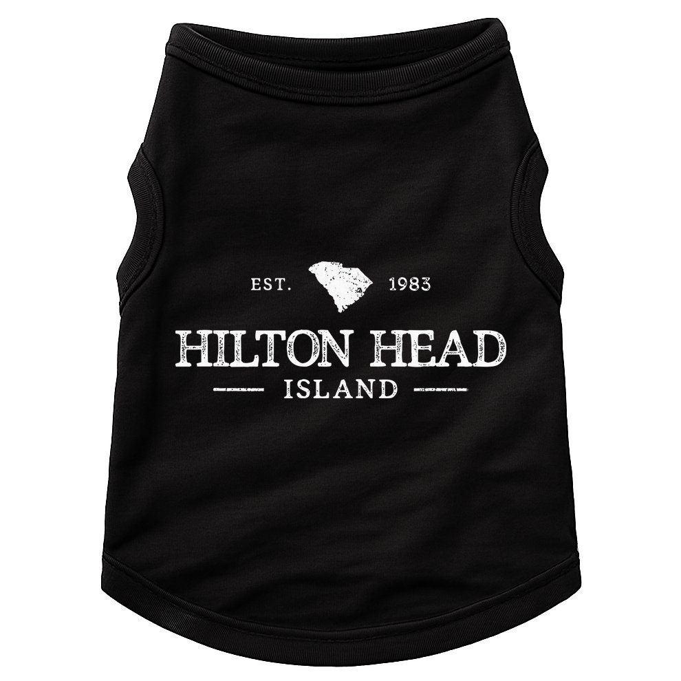 Hilton Head Island Sc South Carolina Retro Doggie Tank
