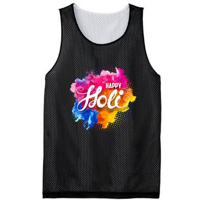 Happy Holi India Hindu Celebration Mesh Reversible Basketball Jersey Tank