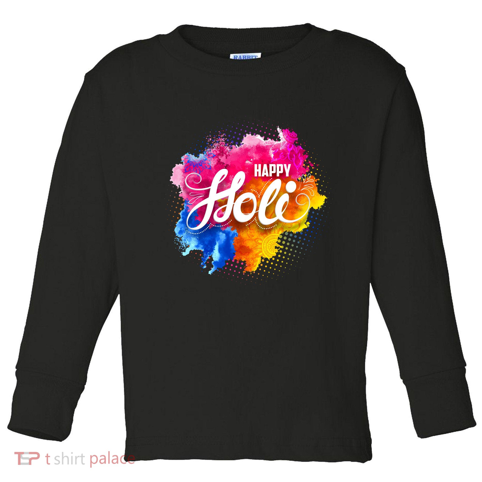 Happy Holi India Hindu Celebration Toddler Long Sleeve Shirt