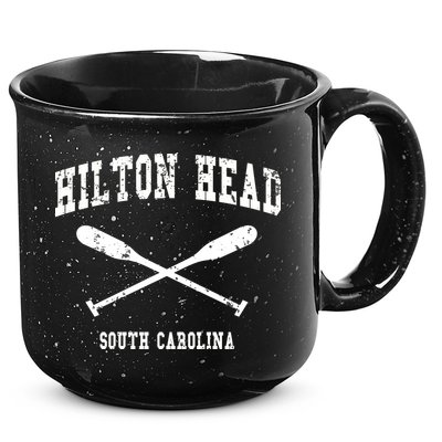 Hilton Head Island South Carolina Vintage Nautical Crossed O Funny Gift 15oz Campfire Ceramic Mug