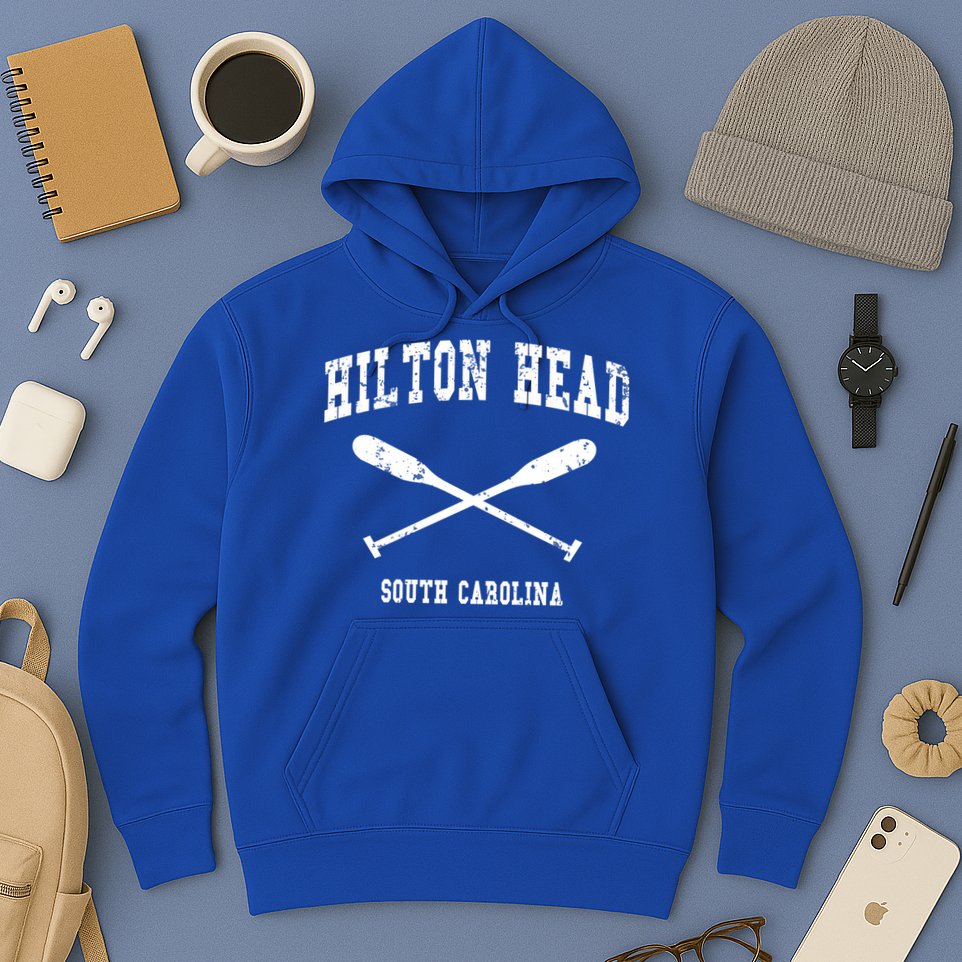 Hilton Head Island South Carolina Vintage Nautical Crossed O Funny Gift Hoodie