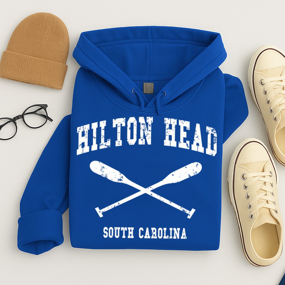 Hilton Head Island South Carolina Vintage Nautical Crossed O Funny Gift Hoodie