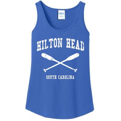 Hilton Head Island South Carolina Vintage Nautical Crossed O Funny Gift Ladies Essential Tank