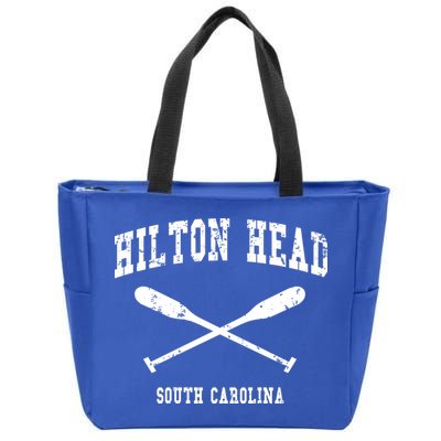 Hilton Head Island South Carolina Vintage Nautical Crossed O Funny Gift Zip Tote Bag