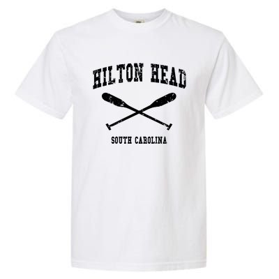 Hilton Head Island South Carolina Vintage Nautical Crossed O Funny Gift Garment-Dyed Heavyweight T-Shirt