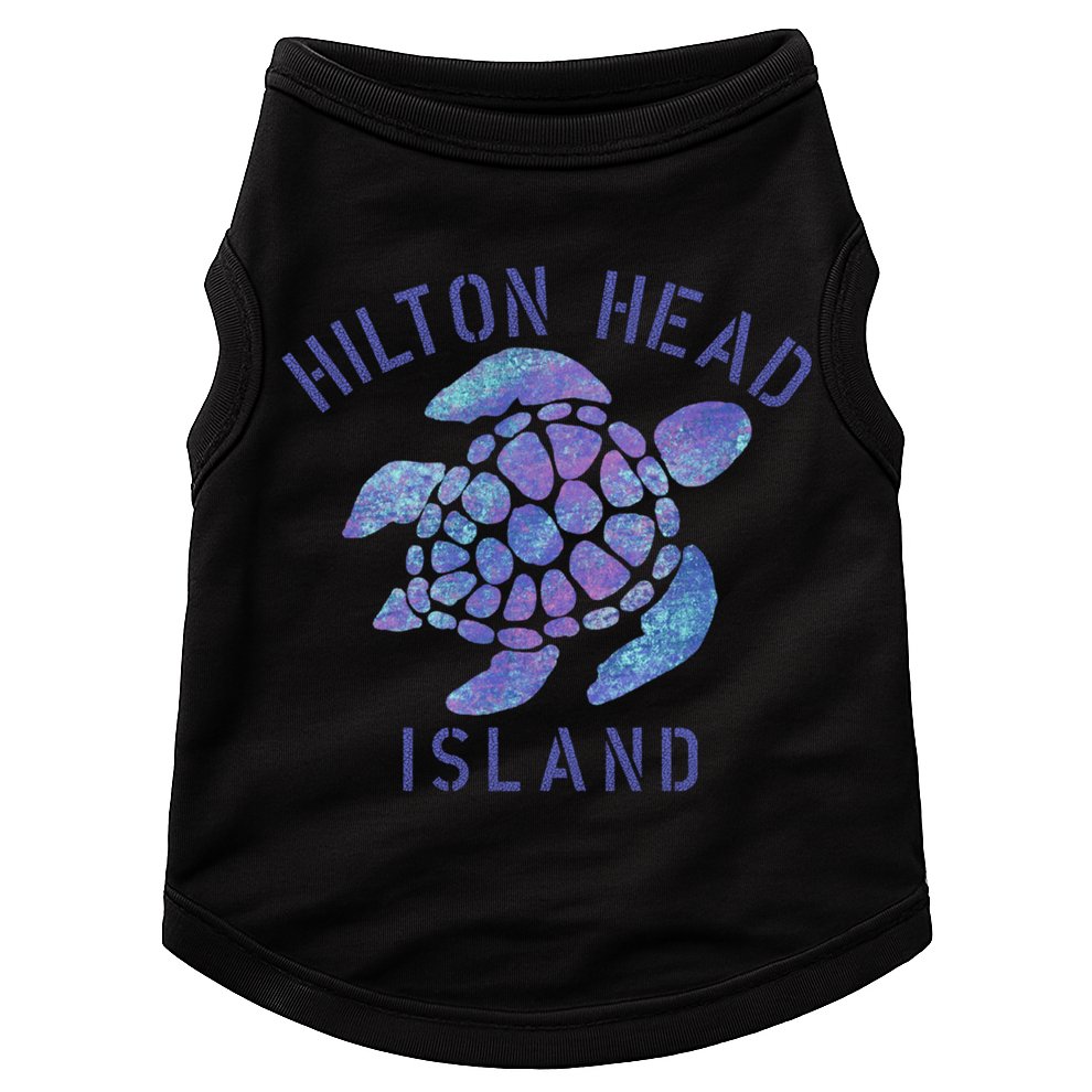 Hilton Head Island Sc Beach Design / Souvenir Illustration Gift Doggie Tank