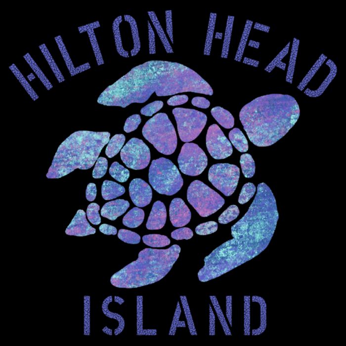 Hilton Head Island Sc Beach Design / Souvenir Illustration Gift Drawstring Bag