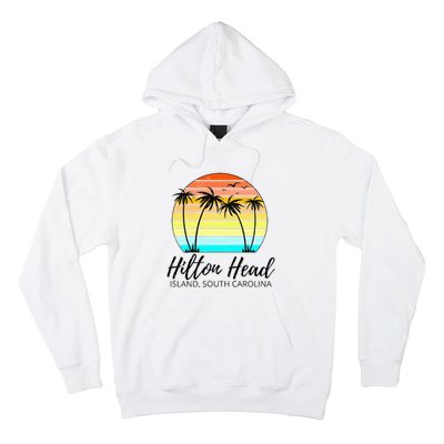 Hilton Head Island Retro Vintage Sunset South Carolina Hoodie