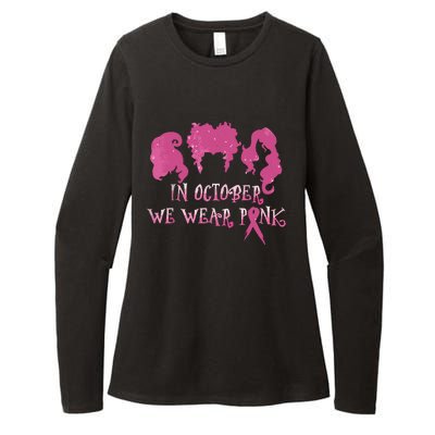 Halloween Hocus In October We Wear Pink Breast Cancer Pocus Womens CVC Long Sleeve Shirt