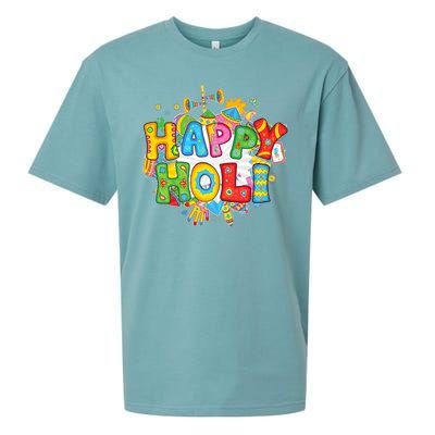 Happy Holi Indian Celebration Colors India Hindu Sueded Cloud Jersey T-Shirt