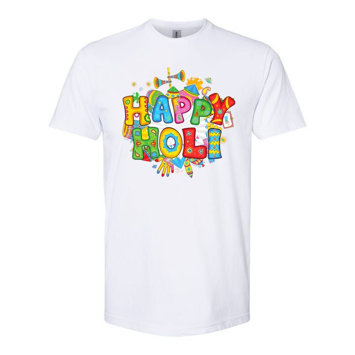 Happy Holi Indian Celebration Colors India Hindu Softstyle CVC T-Shirt